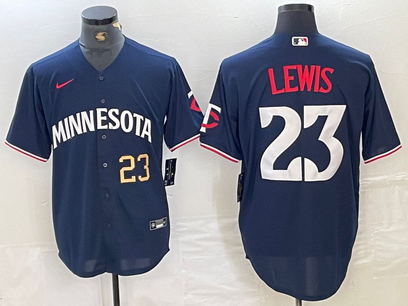 Men Minnesota Twins 23 Lewis Blue 2024 Nike Game MLB Jersey style 1